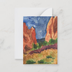 Colorado Garden of the Gods Aquarell Mitteilungskarte