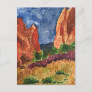 Colorado Garden of the Gods Aquarell Postkarte