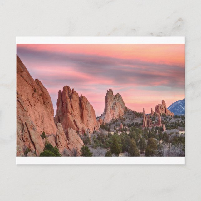 Colorado Garden of the Gods Sunset View Postkarte (Vorderseite)