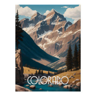 Colorado-Gebirge Reiseplakat Poster