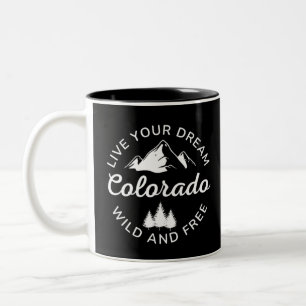 Colorado-Gebirge Vintage Zweifarbige Tasse