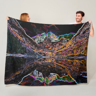 Colorado-Gebirgsneonacrylkunst Fleecedecke