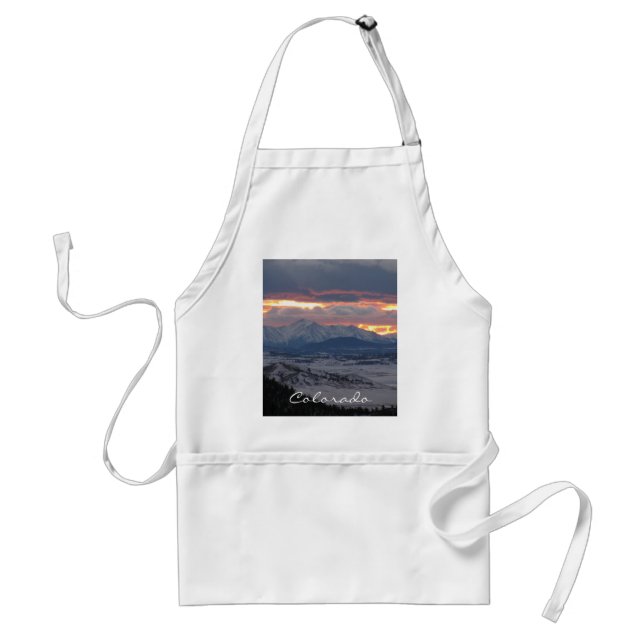Colorado-Gebirgssonnenuntergang-Schürze Schürze (Vorne)
