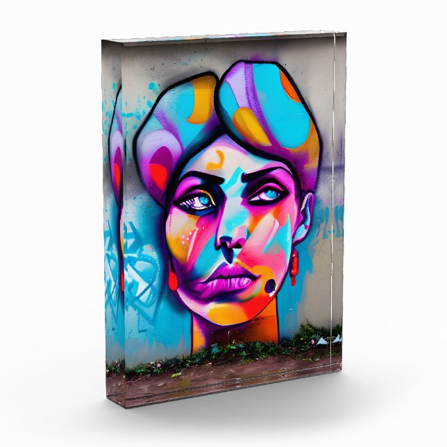 Colorado Graffiti Art | Schöne Frau Fotoblock (Links)