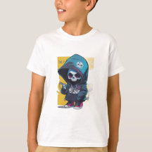 Colorado Graffiti Stil Chibi Skull in Hood