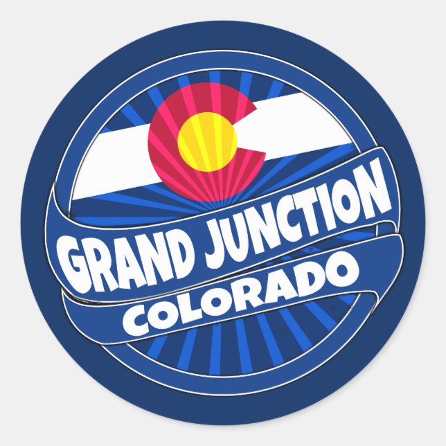 Colorado Grand Junction drapeau autocollants (Devant)