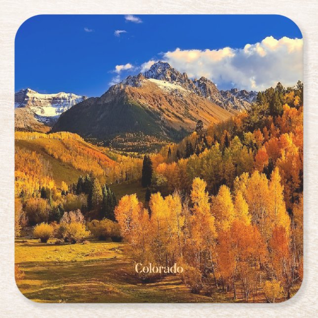 Colorado Herbst Rechteckiger Pappuntersetzer (Vorderseite)