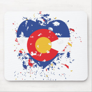 Colorado-Herz-Paint-Spritzer Mousepad