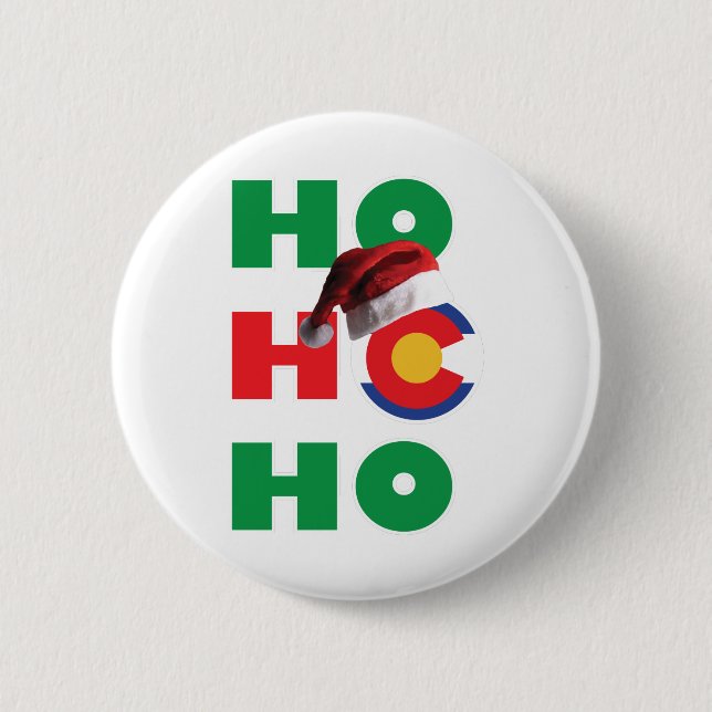 Colorado-HO-HO-HO-Santa-Hat Button (Vorderseite)