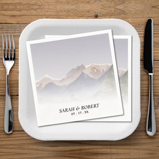 Colorado-Hochzeit Serviette (Colorado Mountain Range Wedding Napkins)
