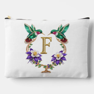 Colorado-Hummingbird- und Columbine-Buchstabe-F-Ho Zubehörtasche