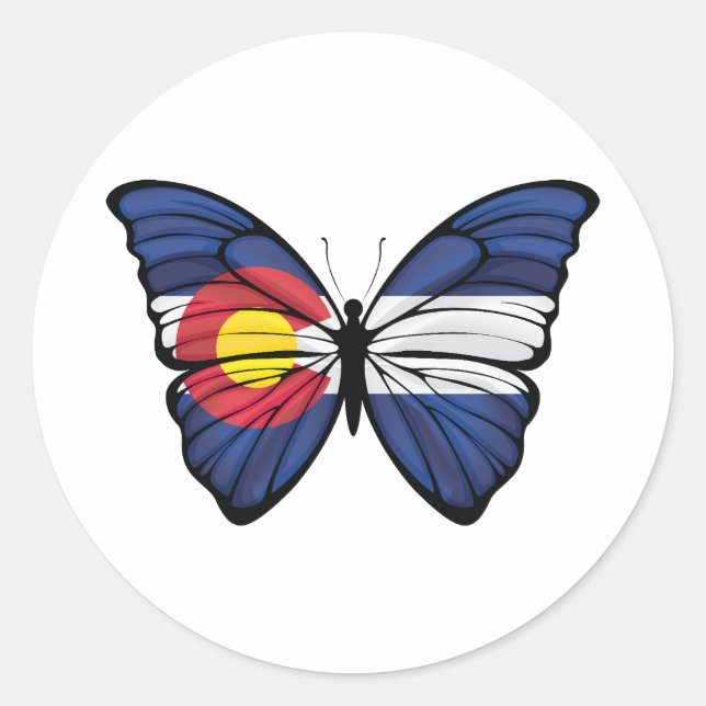 Colorado Hypolimnas Butterfly Runder Aufkleber (Vorderseite)