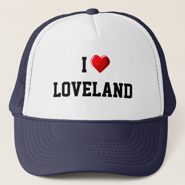 Colorado: Ich Liebe Loveland Truckerkappe (Vorderseite)