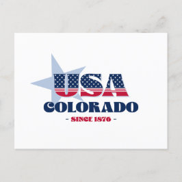 Colorado in Rot, Weiß und Blau Postkarte
