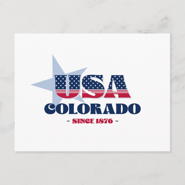 Colorado in Rot, Weiß und Blau Postkarte (Vorderseite)