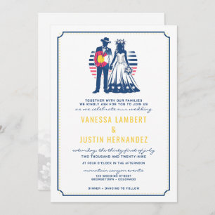 Colorado Invitation de mariage couple avec code QR