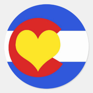 Colorado ist für Liebhaber Runder Aufkleber