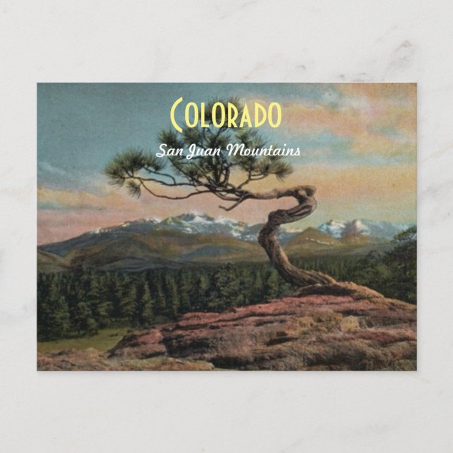Colorado-Karte Postkarte (Vorderseite)