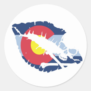 Colorado-Kuss Runder Aufkleber