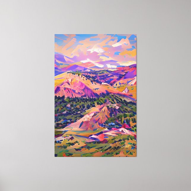 Colorado Landschaft Malerei Impressionismus Leinwanddruck (Vorderseite)