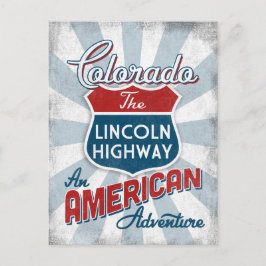 Colorado Lincoln Highway Vintag Amerika Postkarte