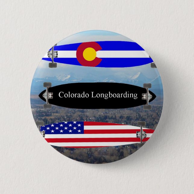 Colorado Longboarding Button (Vorderseite)