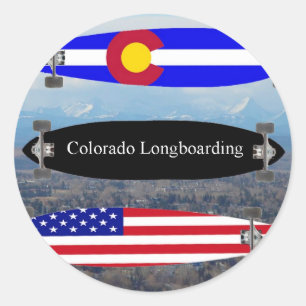 Colorado Longboarding Runder Aufkleber