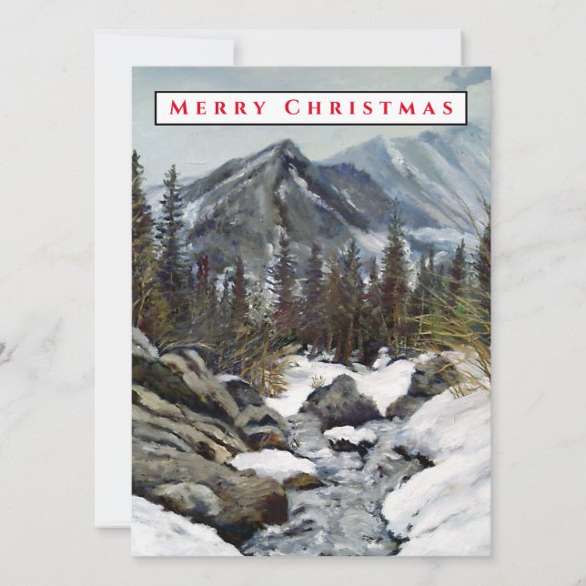 Colorado Mountain avec carte de neige hivernale (Devant)