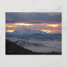 Colorado Mountain Sunset Postcard Postkarte