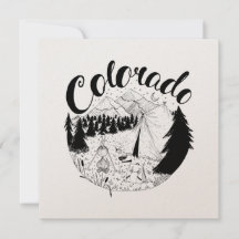 Colorado Mountain Travel Ink Zeichnend