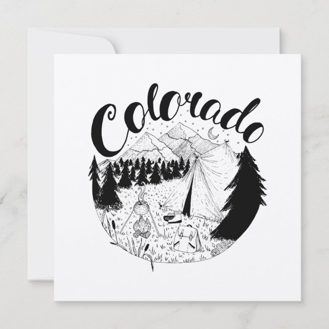 Colorado Mountain Travel Ink Zeichnend (Vorderseite)