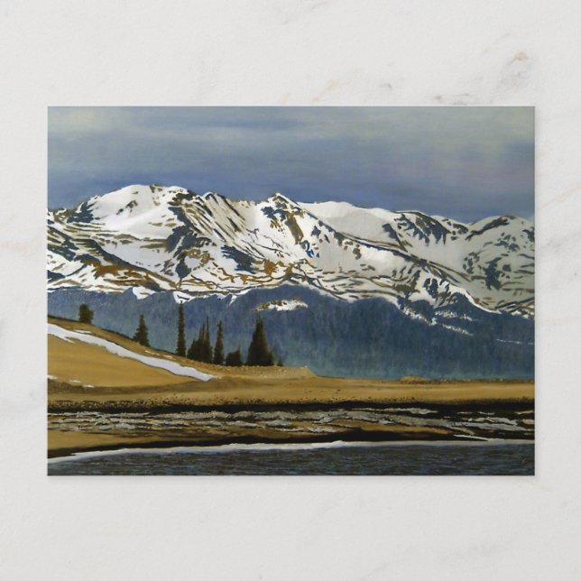 Colorado Mountain Winter Snow Weihnachtskarte Postkarte (Vorderseite)