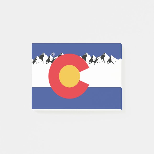 Colorado Mountains Post-it Klebezettel (Vorderseite)