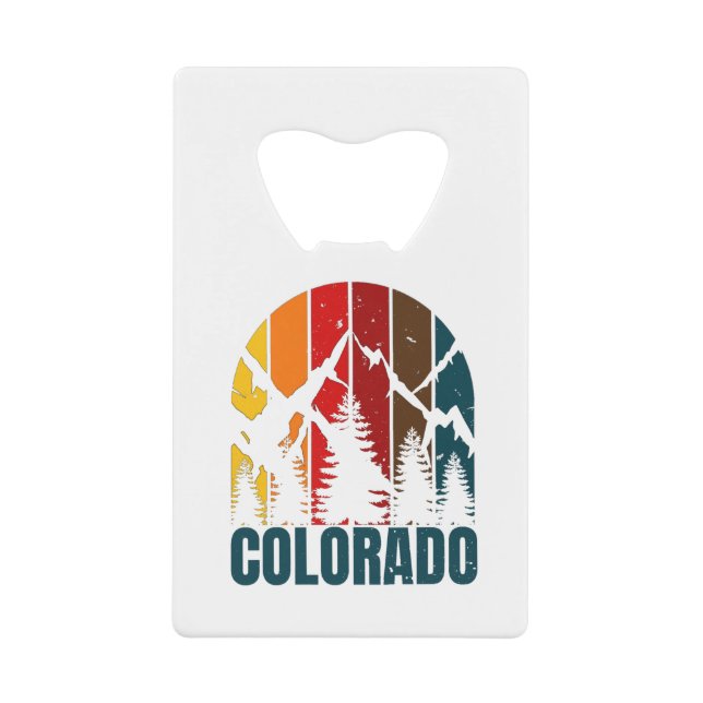Colorado Mountains Retro Geldbeutel Flaschenöffner (Vorderseite)