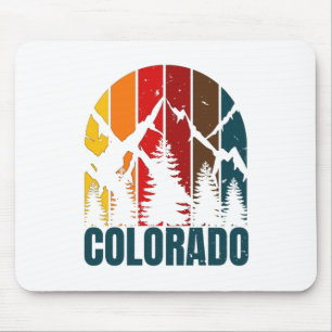 Colorado Mountains Retro Mousepad
