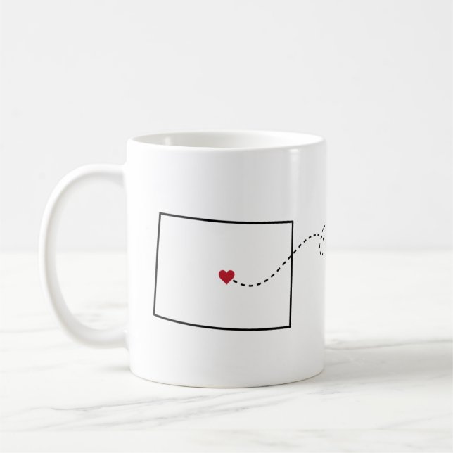 Colorado nach Idaho - Heart2Heart Kaffeetasse (Links)