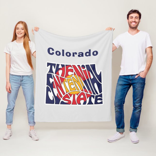 Colorado Nickname Word Art Fleecedecke (Beispiel)