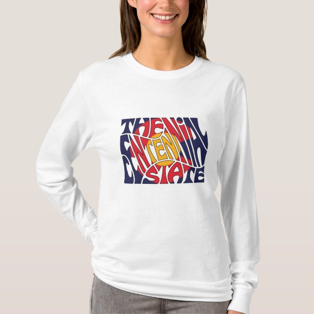 Colorado Nickname Word Art T-Shirt (Vorderseite)