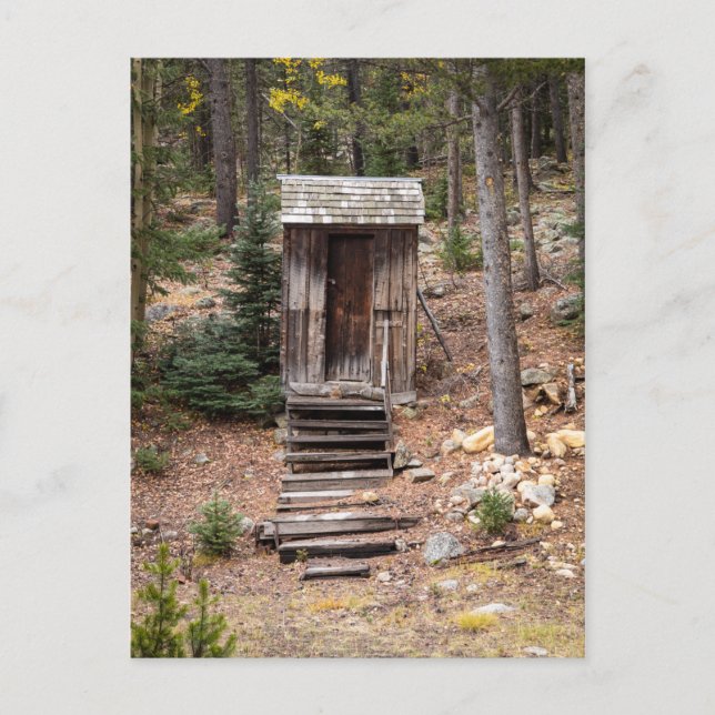 Colorado Outhouse am St. Elmo Ghost Town Foto Postkarte (Vorderseite)