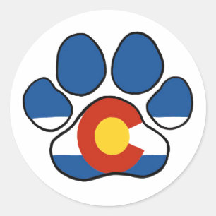 Colorado Paw Rundaufkleber Runder Aufkleber
