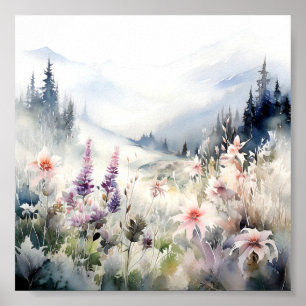 Colorado Paysage Aquarelle Poster