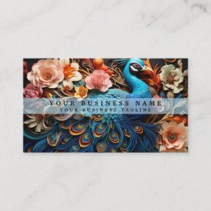 Colorado Peacock Business Cards Visitenkarte