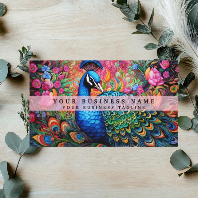 Colorado Peacock Business Cards Visitenkarte (Von Creator hochgeladen)