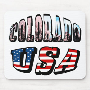 Colorado Picture und USA Text Mousepad