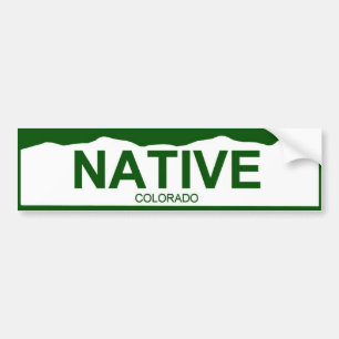 Colorado-Platte neu - EINGEBORENER Autoaufkleber
