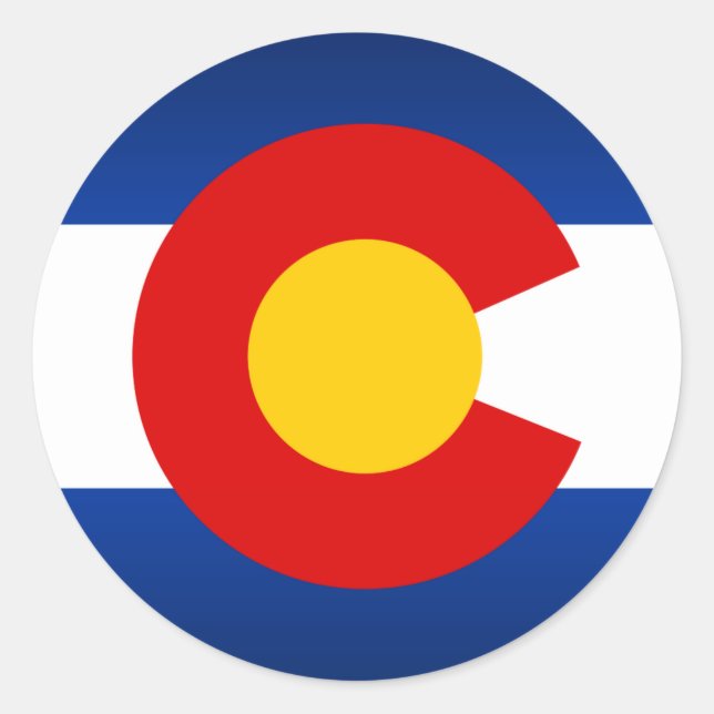 Colorado Pride Runder Aufkleber (Vorderseite)