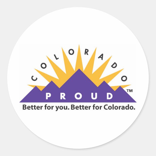 Colorado Proud Runder Aufkleber (Vorderseite)