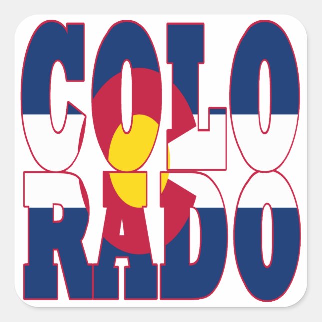 Colorado Quadratischer Aufkleber (Vorderseite)