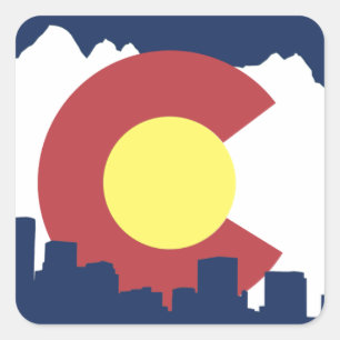 Colorado Quadratischer Aufkleber