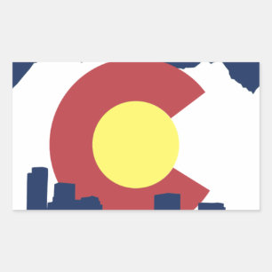 Colorado Rechteckiger Aufkleber